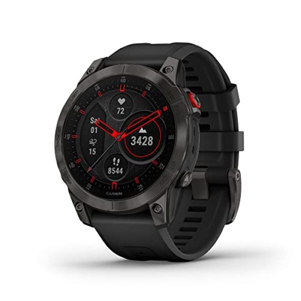 Garmin epix Gen 2, Premium active smartwatch, Health and wellness features, touchscreen AMOLED display, adventure watch with advanced features, black titanium