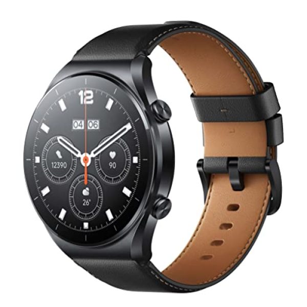 Xiaomi Watch S1, Sapphire Glass, Stainless Steel Case, 1.43" AMOLED Display, Dual-Band GPS, Leather Strap, Bluetooth Phone Call, 117 Fitness Modes, Wireless Charging, Black