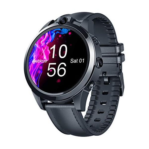 Zeblaze Thor 5 PRO Smart Watch 1.6" LTPS Crystal Screen Quad Core Processor 3GB RAM+32GB ROM 5.0MP Dual Cameras Fitness Activity Tracking Heart Rate Monitor Pedometer 4G Smartwatch for Android